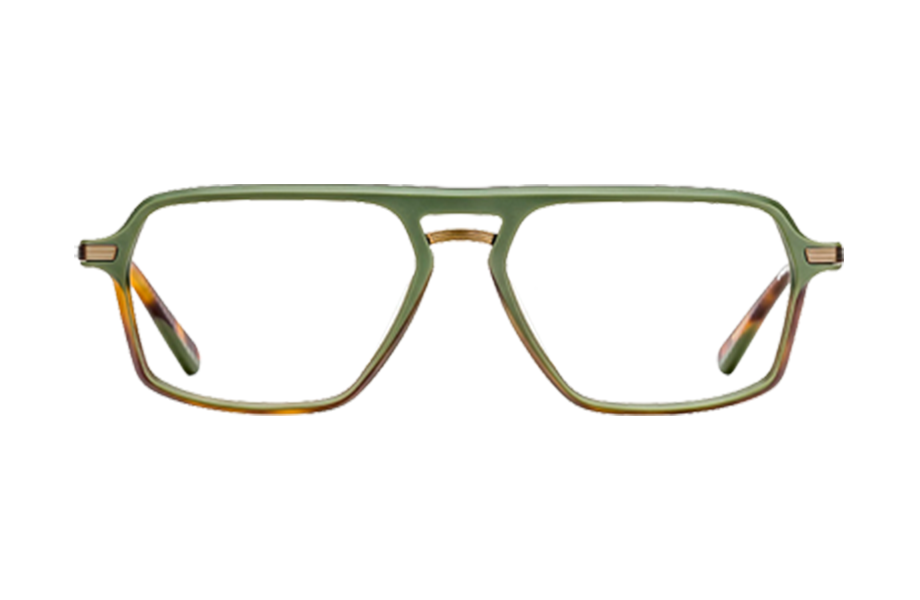 Lunettes de vue LUCCA - , Etnia Barcelona, Rectangle Pilote, de couleur Vert Cuivre.