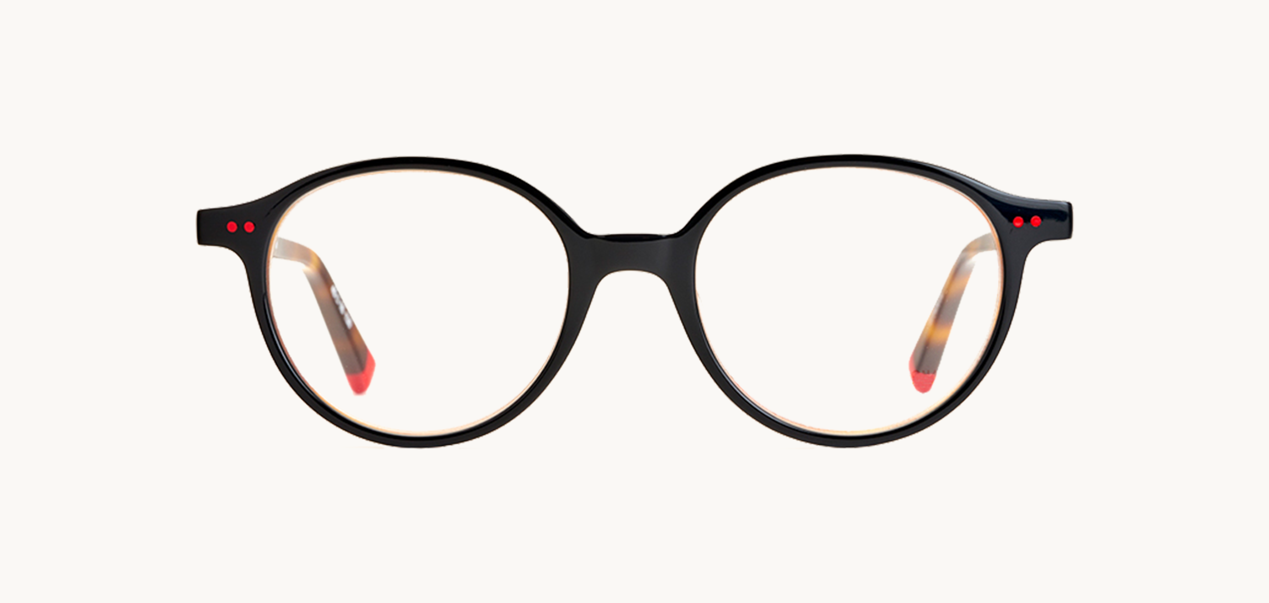 Lunettes de vue MIKA - , Etnia Barcelona, Ovale , de couleur Noir Rouge.