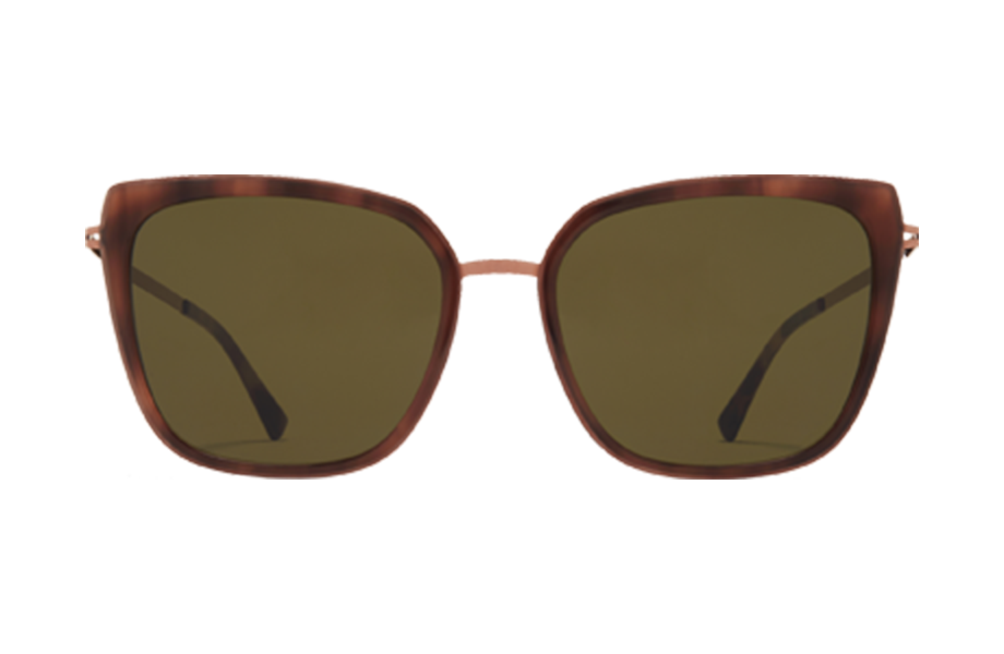 Lunettes de soleil Sanna - , Mykita, Carrée Papillon, de couleur Ecaille foncée Marron.