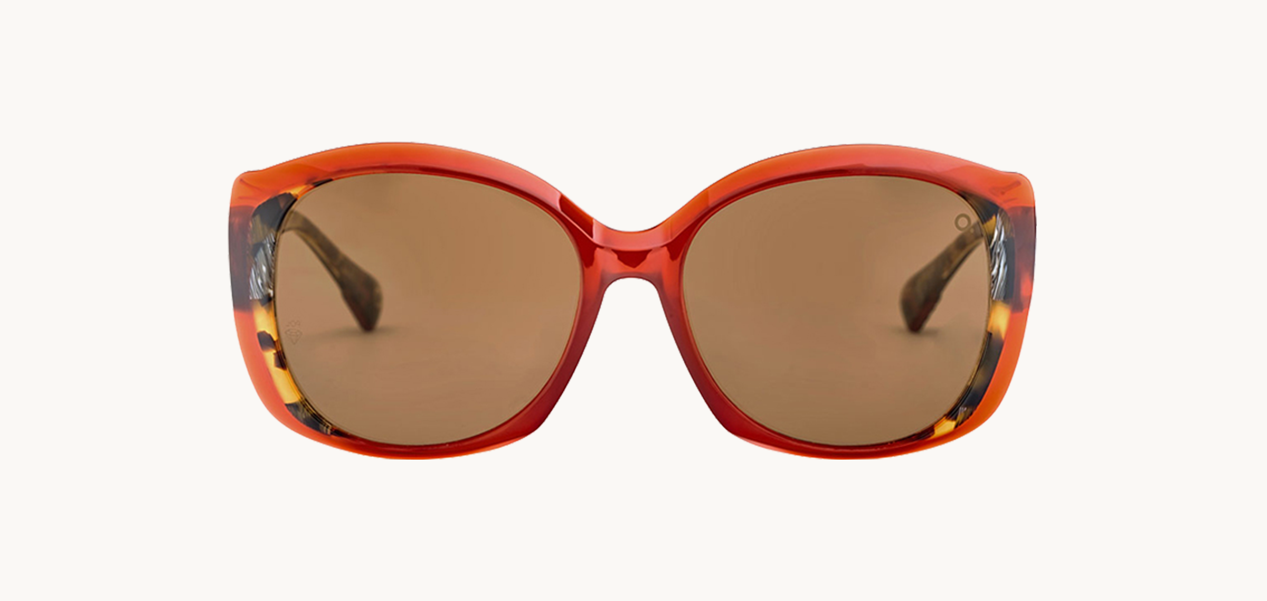 Lunettes de soleil MOOREA - , Etnia Barcelona, Papillon , de couleur Rouge Ecaille foncée.