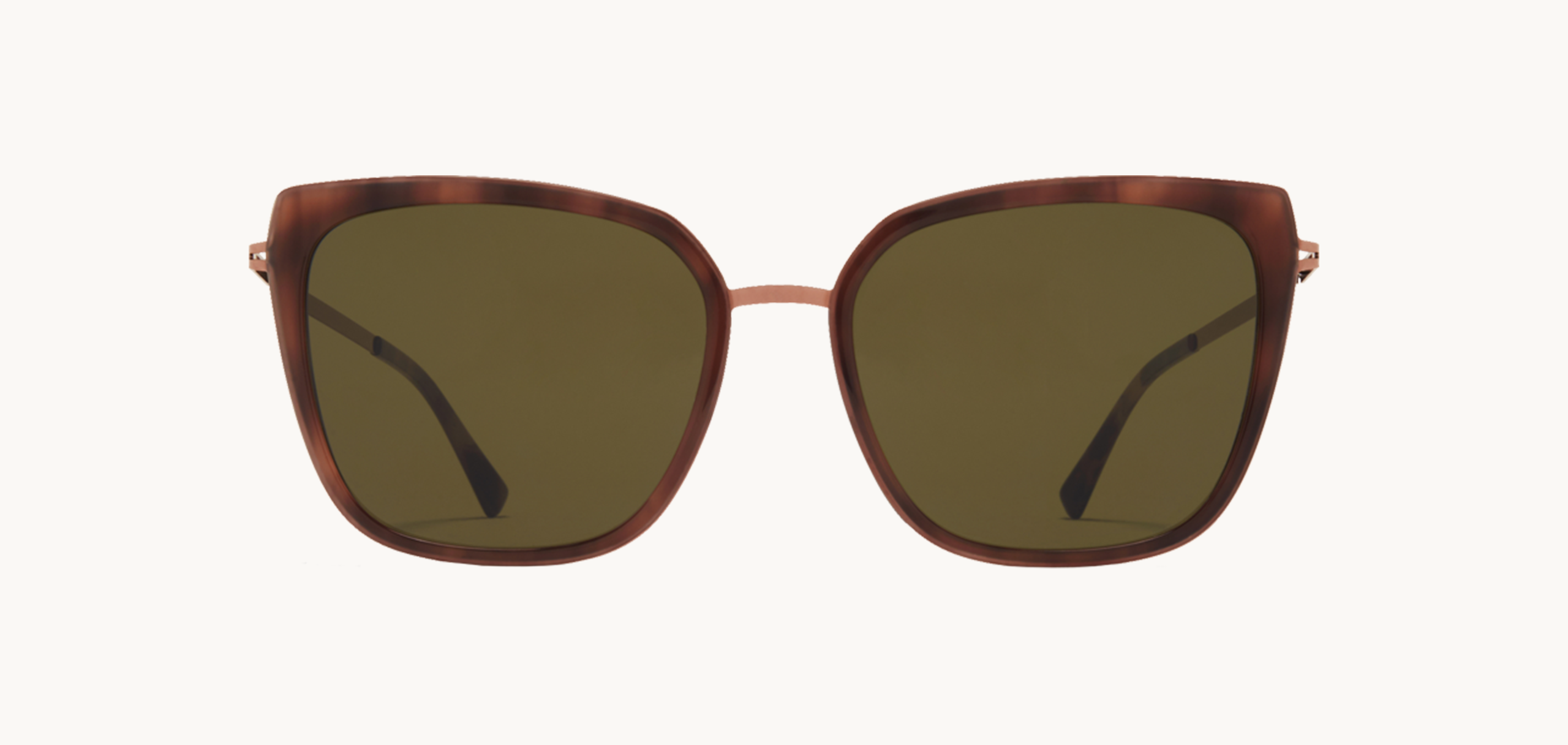 Lunettes de soleil Sanna - , Mykita, Carrée Papillon, de couleur Ecaille foncée Marron.