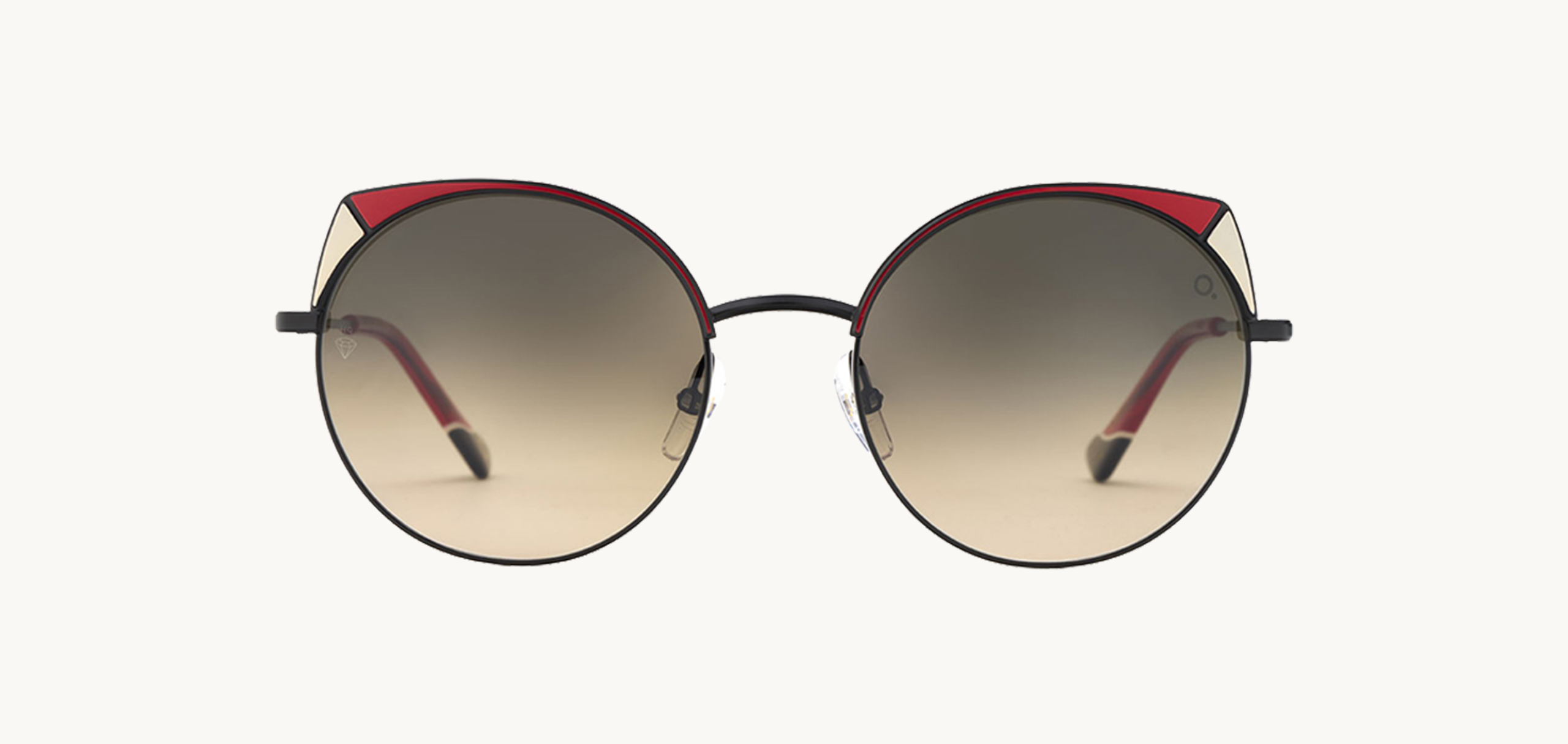 Lunettes de soleil NAVONA - , Etnia Barcelona, Ronde Papillon, de couleur Rouge Crème.