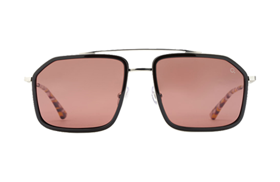 Lunettes de soleil OBSERV - , Etnia Barcelona, Rectangle Pilote, de couleur Noir Argentée.