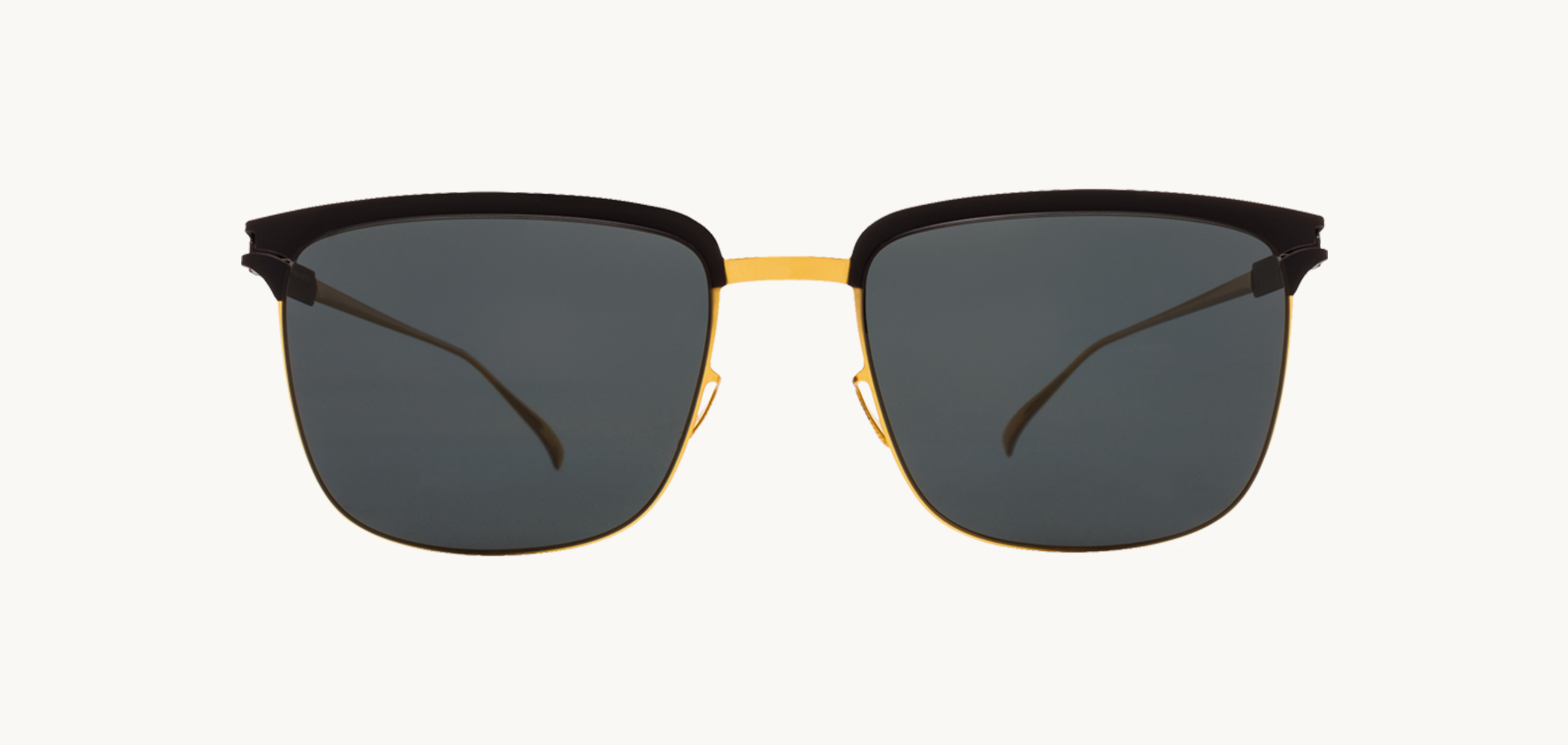 Lunettes de soleil Matteo - , Mykita, Carrée , de couleur Noir Dorée.