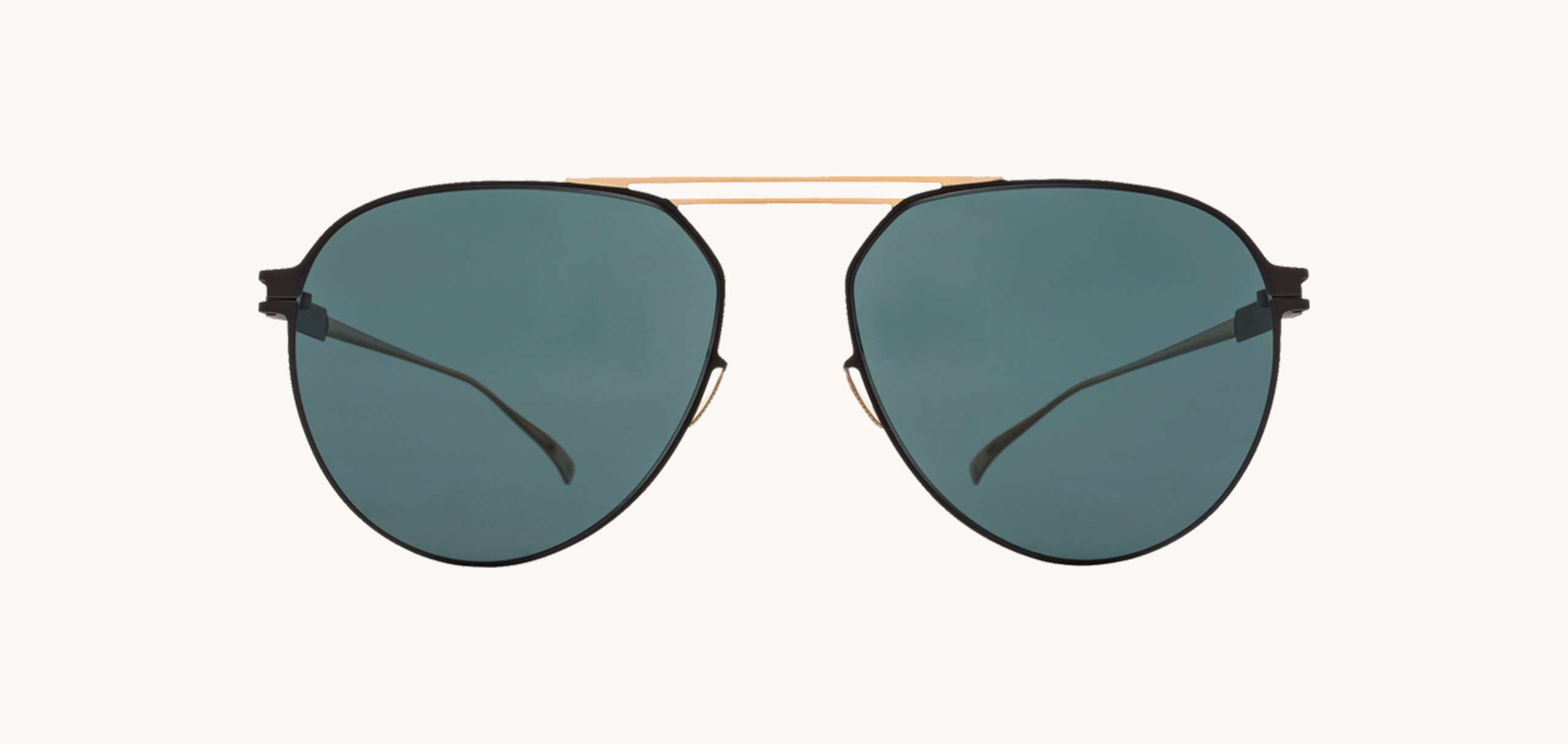 Lunettes de soleil Nino - , Mykita, Pilote , de couleur Noir Dorée.