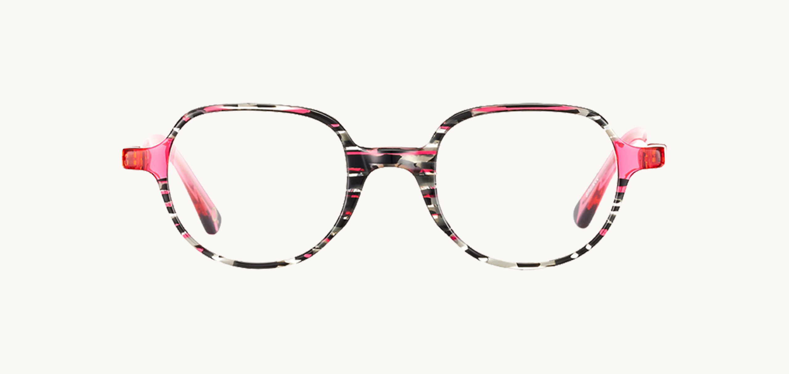 Lunettes de vue POITIE - , Etnia Barcelona, Hexagonale , de couleur Rose Gris.