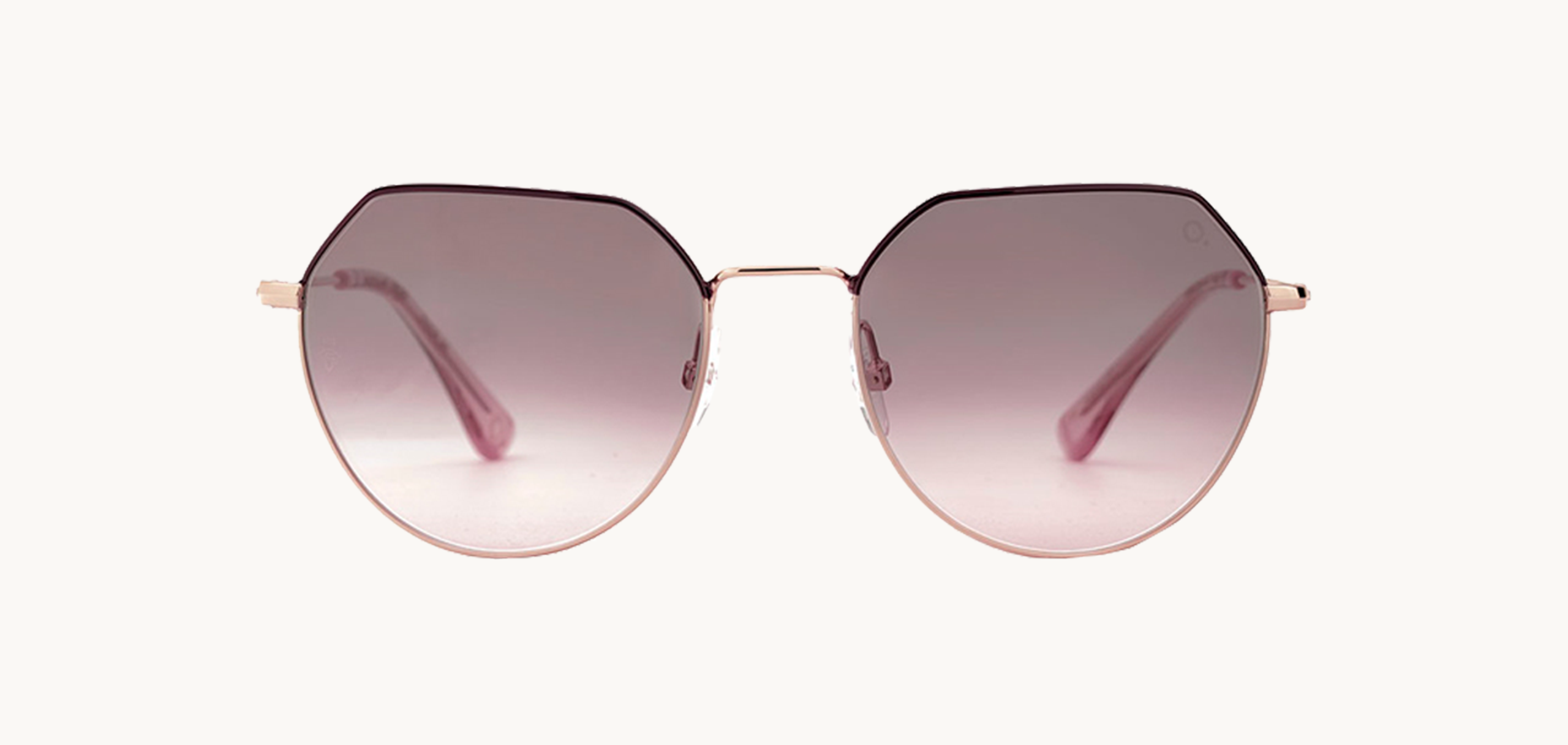 Lunettes de soleil RISLAN - , Etnia Barcelona, Pantos Hexagonale, de couleur Dorée Rose.