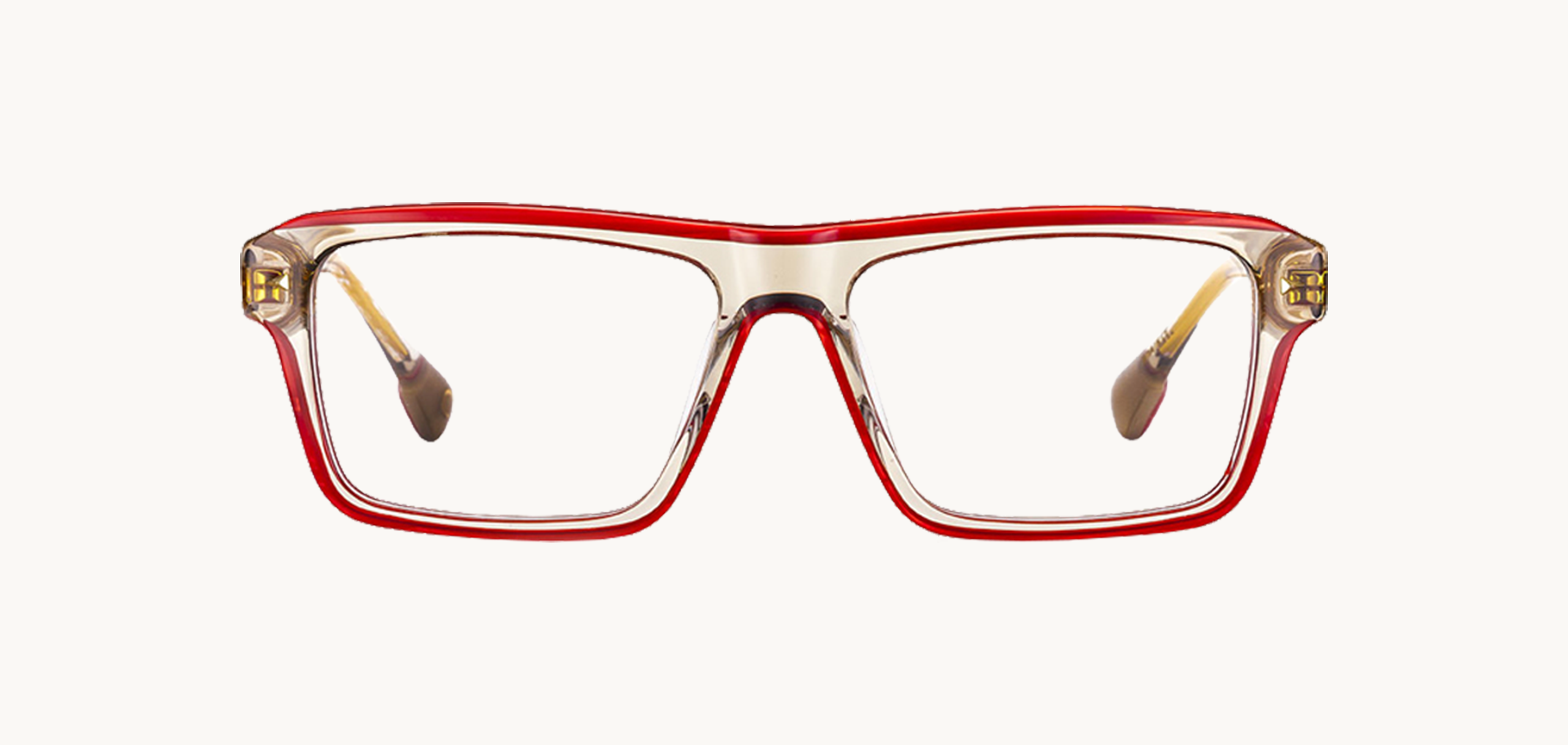 Lunettes de vue SLOANE - , Etnia Barcelona, Rectangle , de couleur Rouge Transparent.