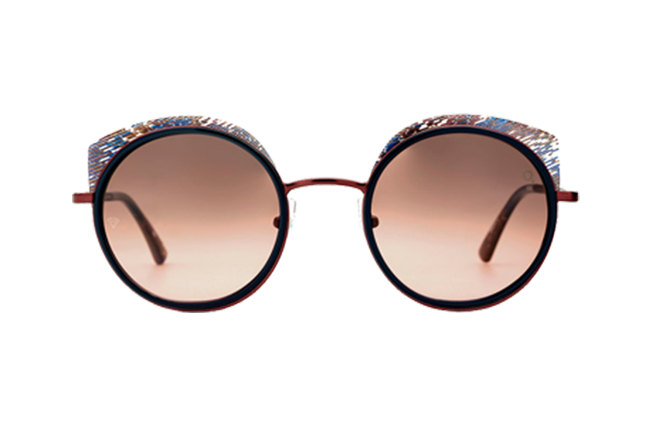 Lunettes de soleil SPIGA - , Etnia Barcelona, Ronde Papillon, de couleur Noir Cuivre.