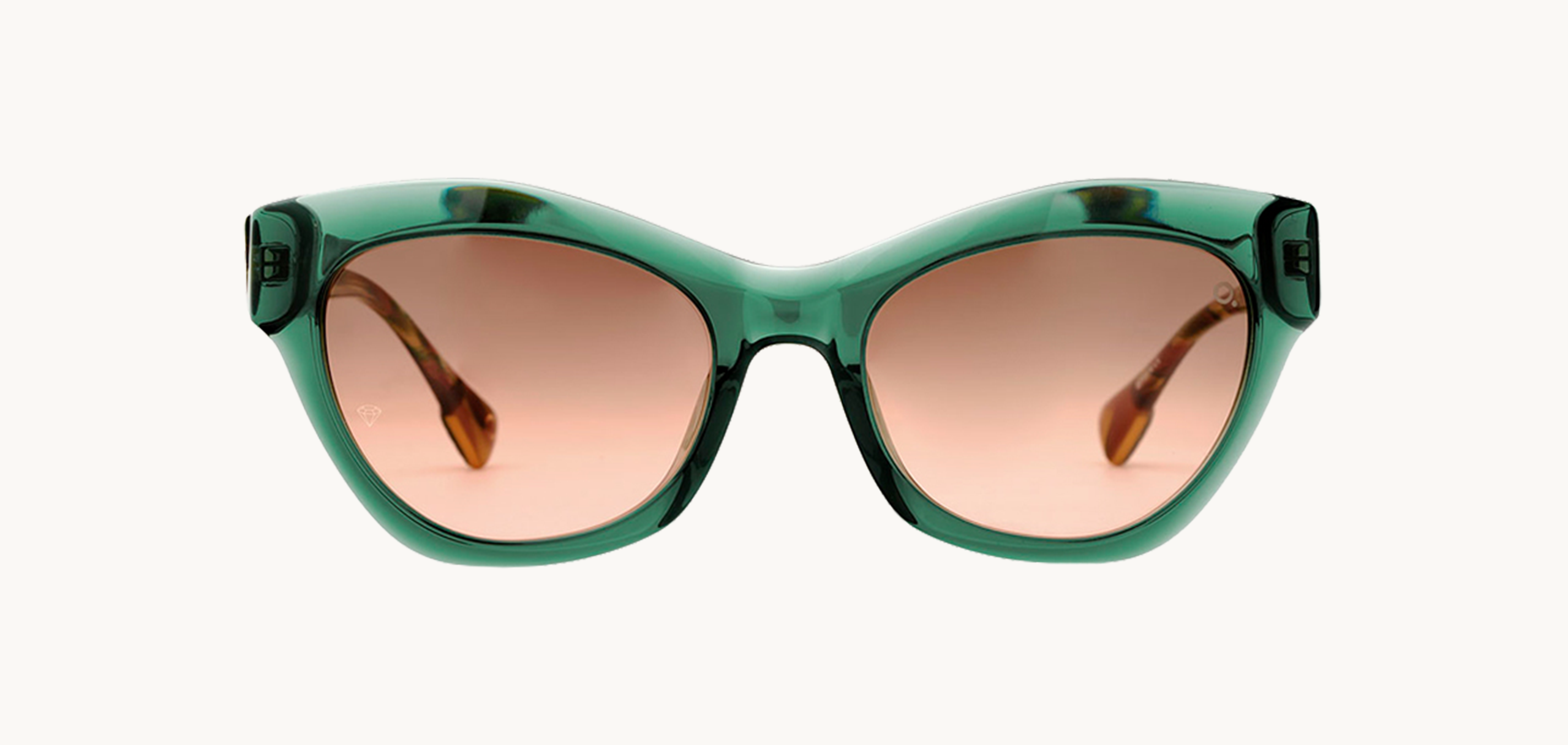 Lunettes de soleil STMORI - , Etnia Barcelona, Papillon , de couleur Vert Transparent.