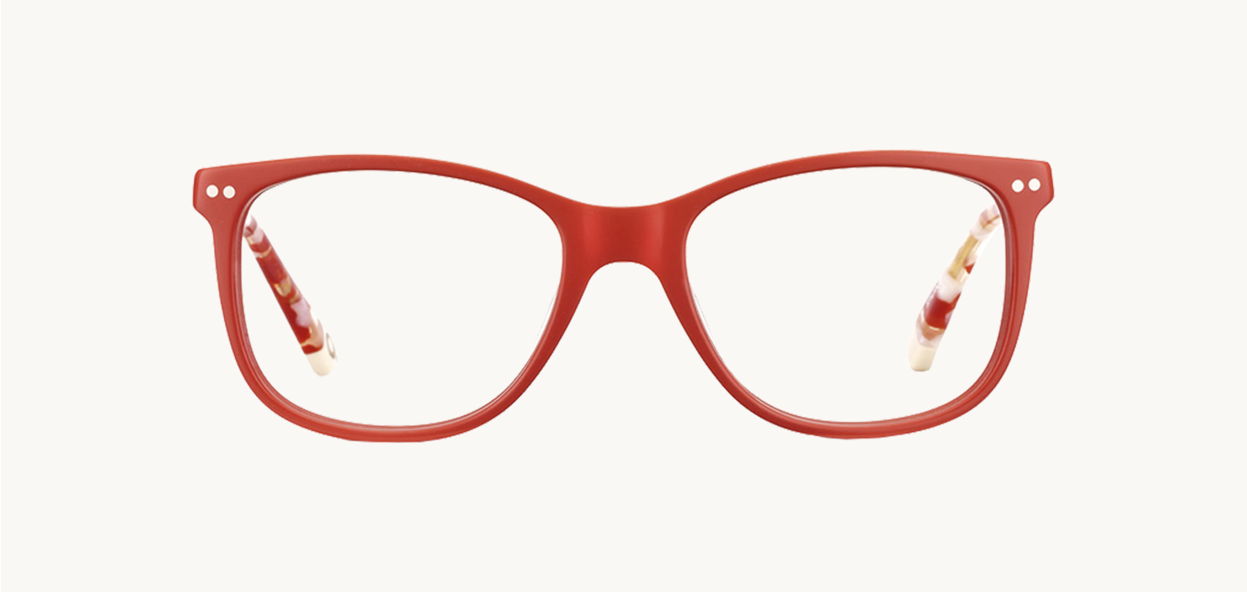 Lunettes de vue TEO - , Etnia Barcelona, Papillon Carrée, de couleur Rouge Blanc.