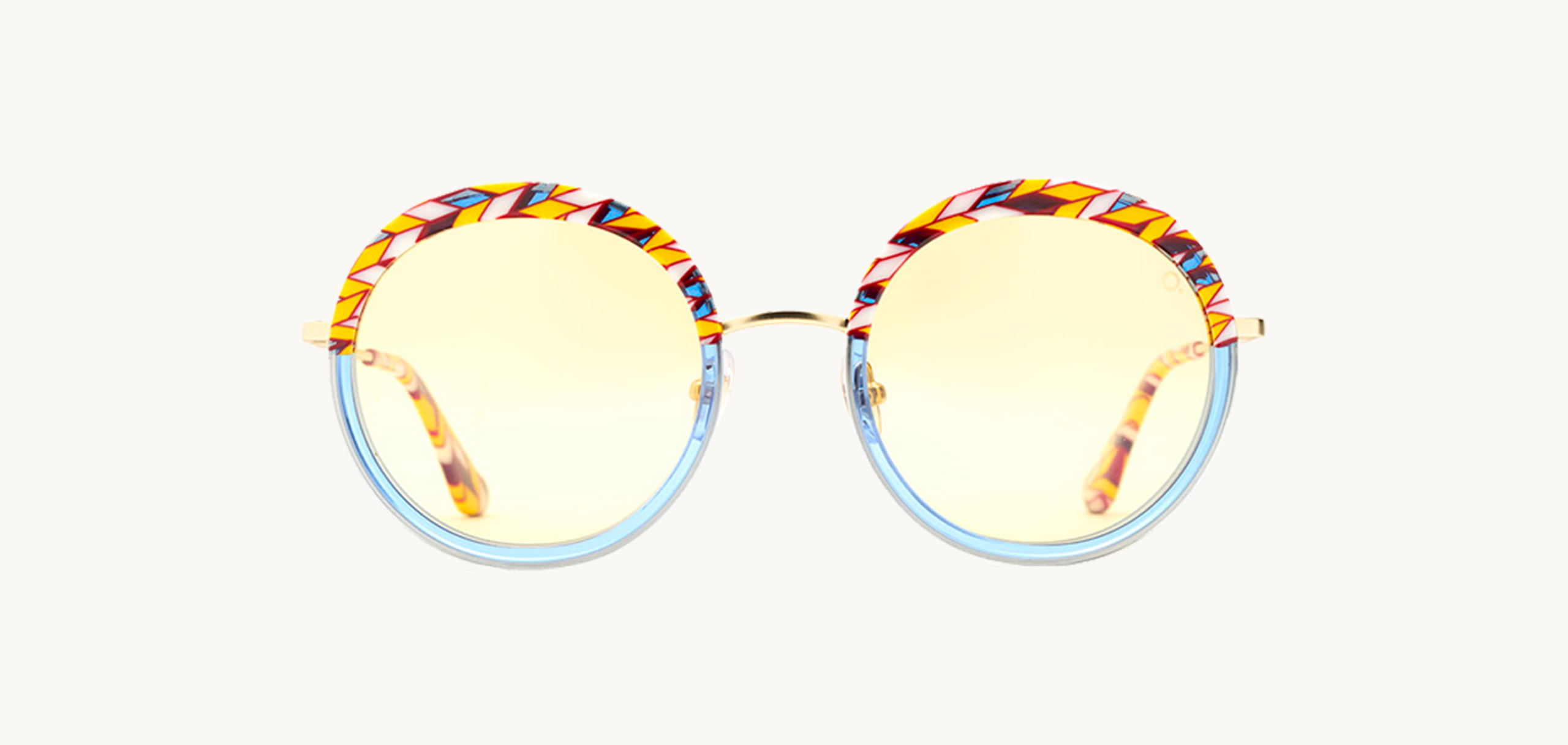 Lunettes de soleil WATCHE - , Etnia Barcelona, Ronde , de couleur Bleu Chevrons.