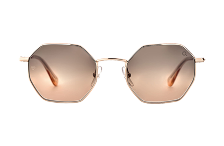 Lunettes de soleil YOSEMI - , Etnia Barcelona, Hexagonale , de couleur Rose Dorée.