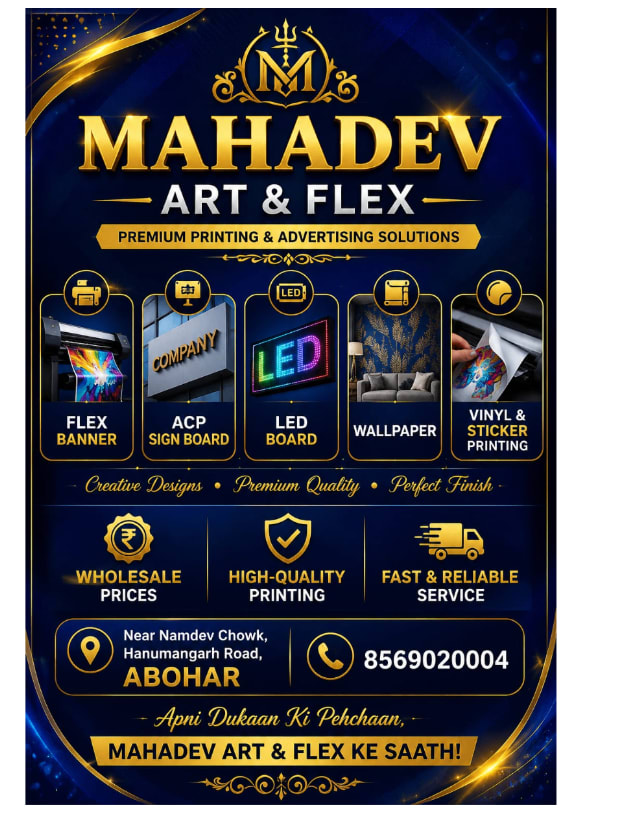 Mahadev art & flex - Top Digital and Flex Printing  in Abohar - Main View