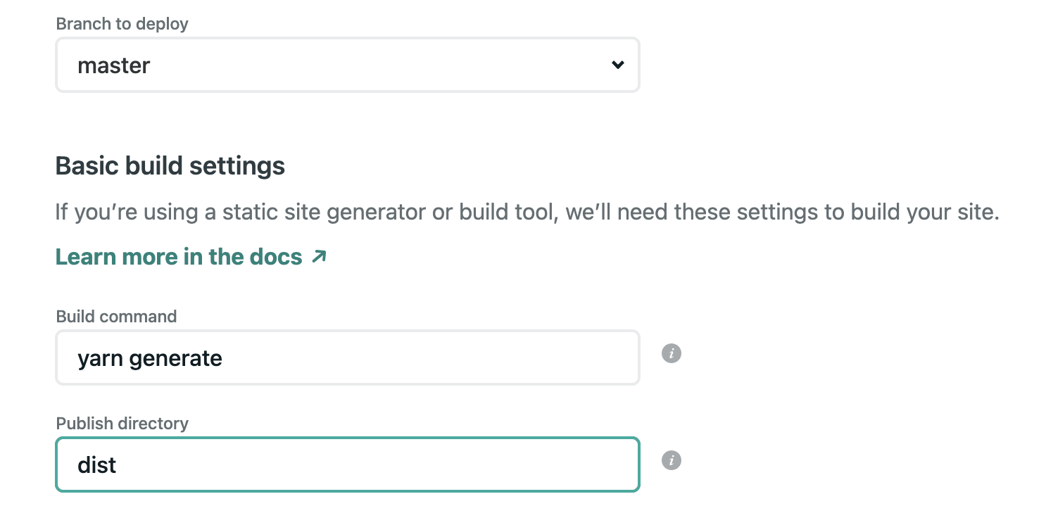 Netlify deploy setup