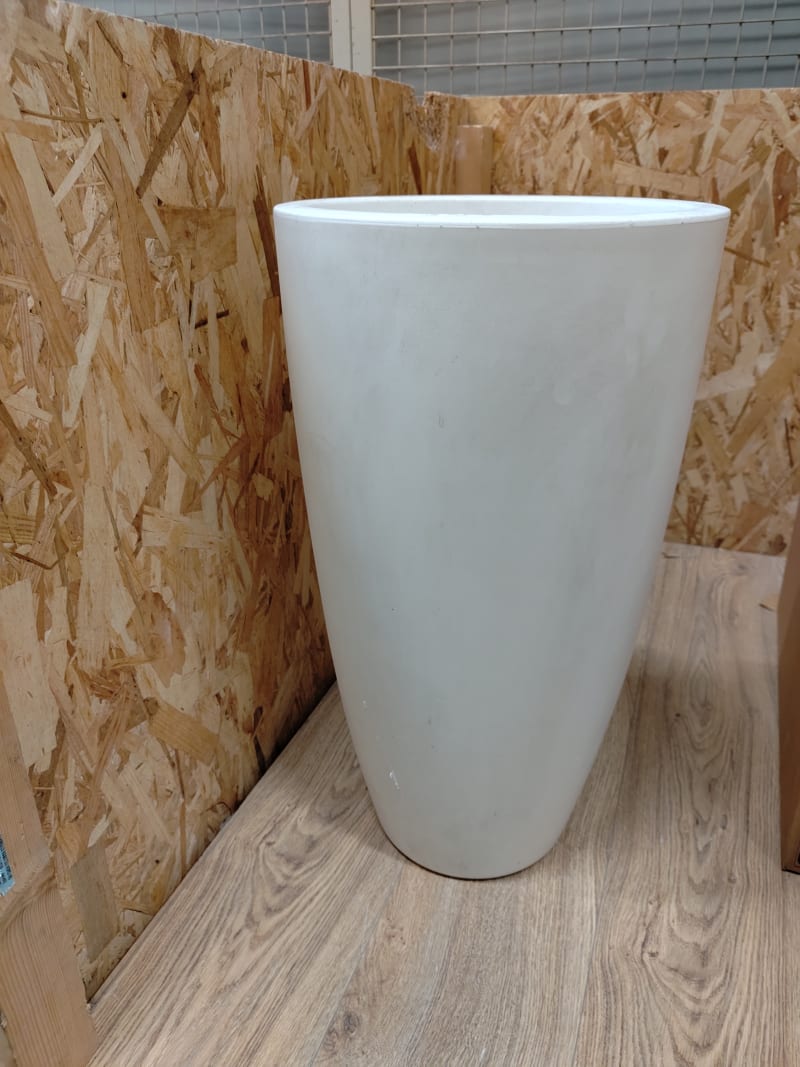 Pot ELHO ROND D35xH65 cm blanc