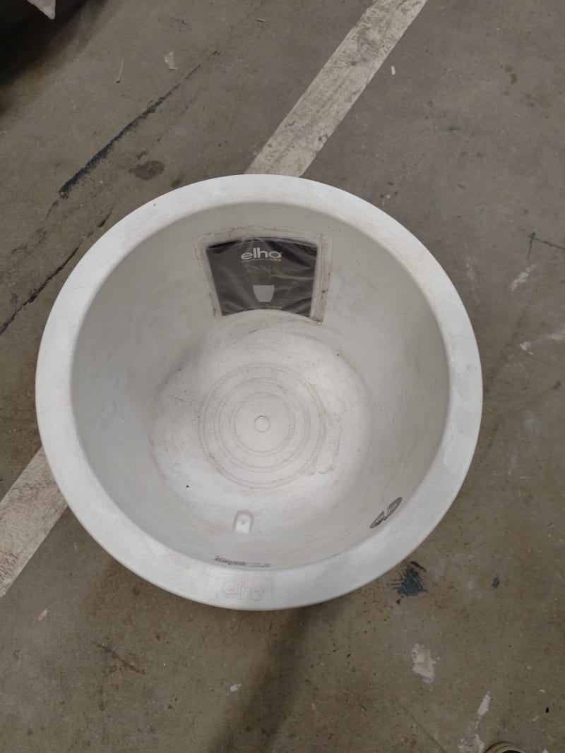 Pot ELHO ROND D35xH65 cm blanc