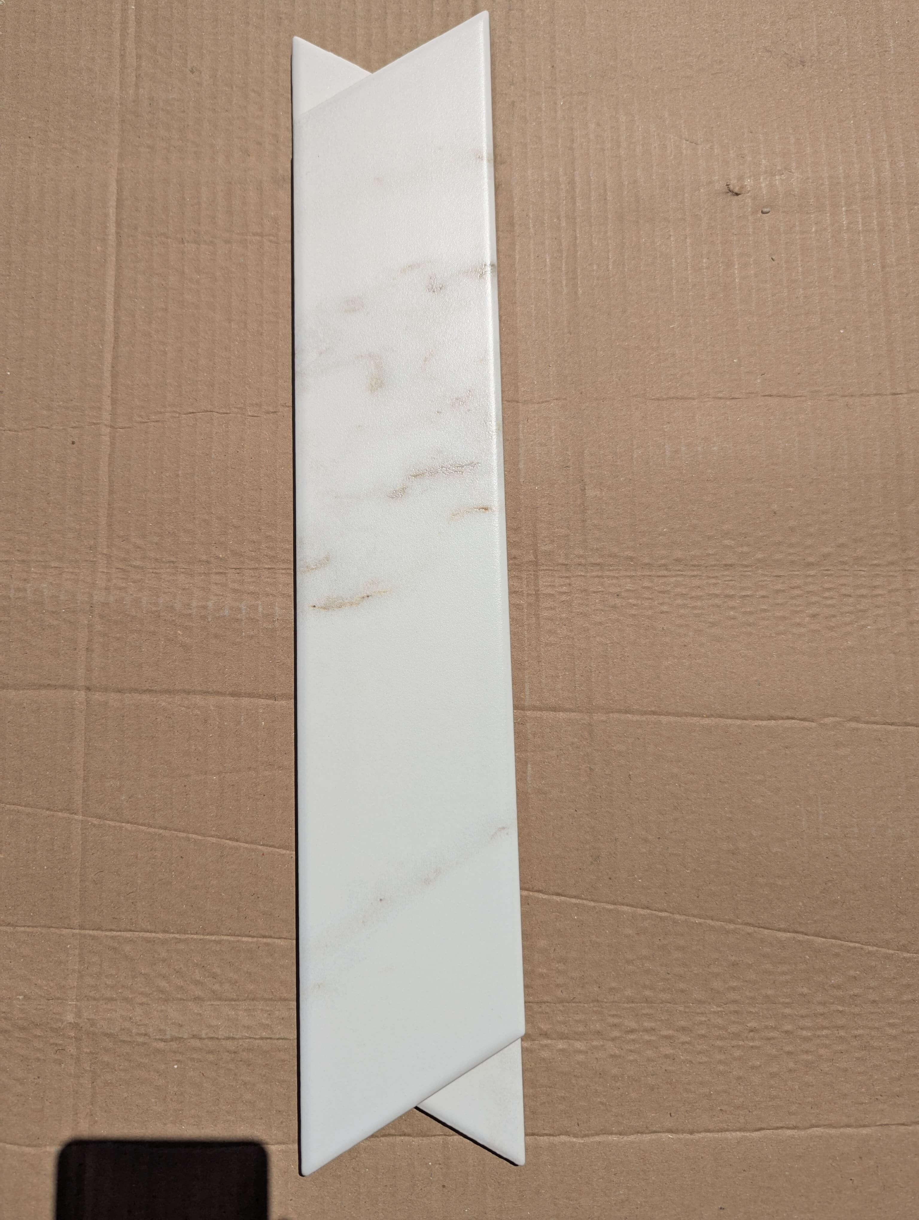 Lot de carrelage chevron Blanc