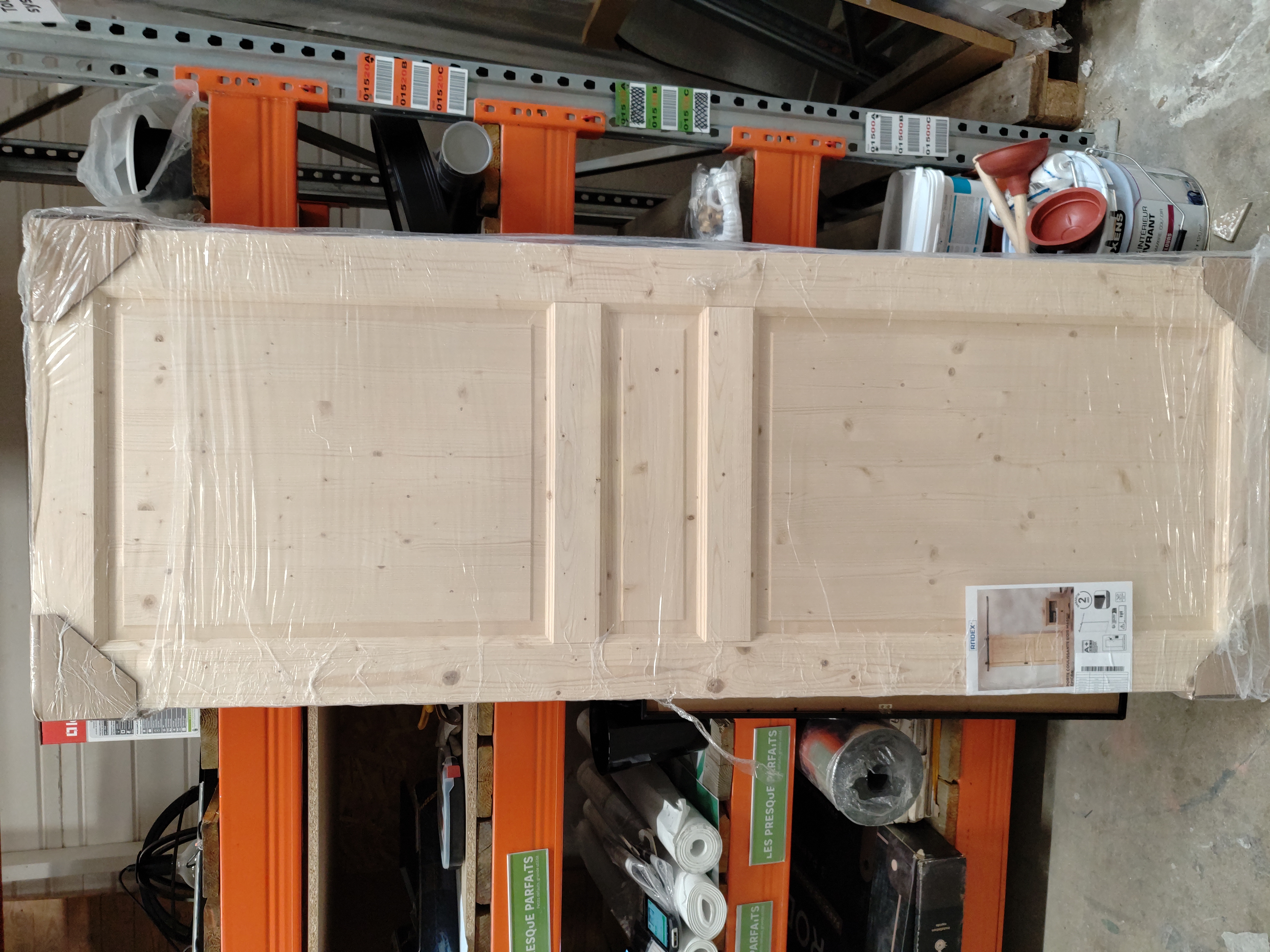 Porte coulissante ROSALIE EPICEA,H204xl.73 cm