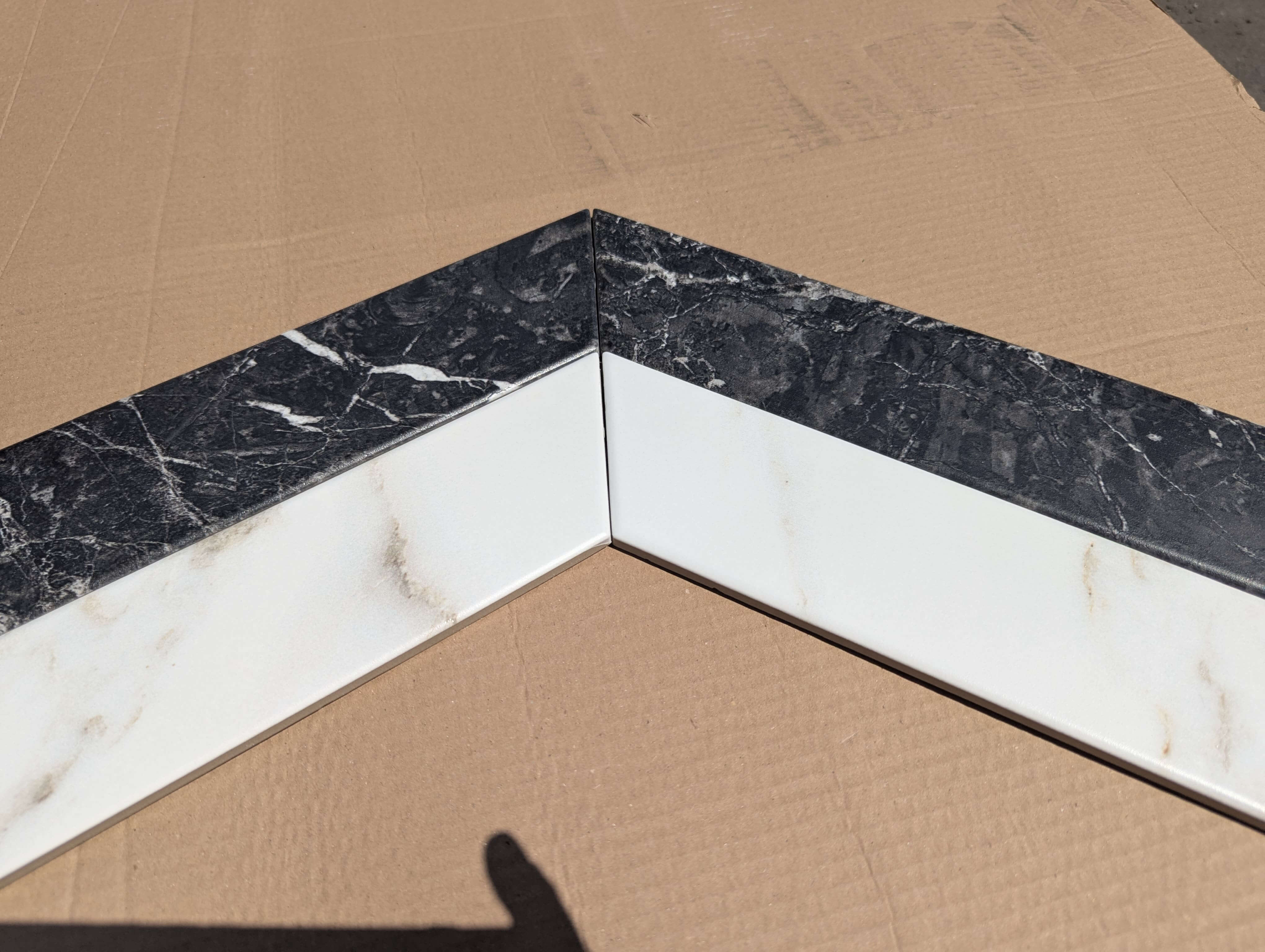 Lot de carrelage chevron Blanc