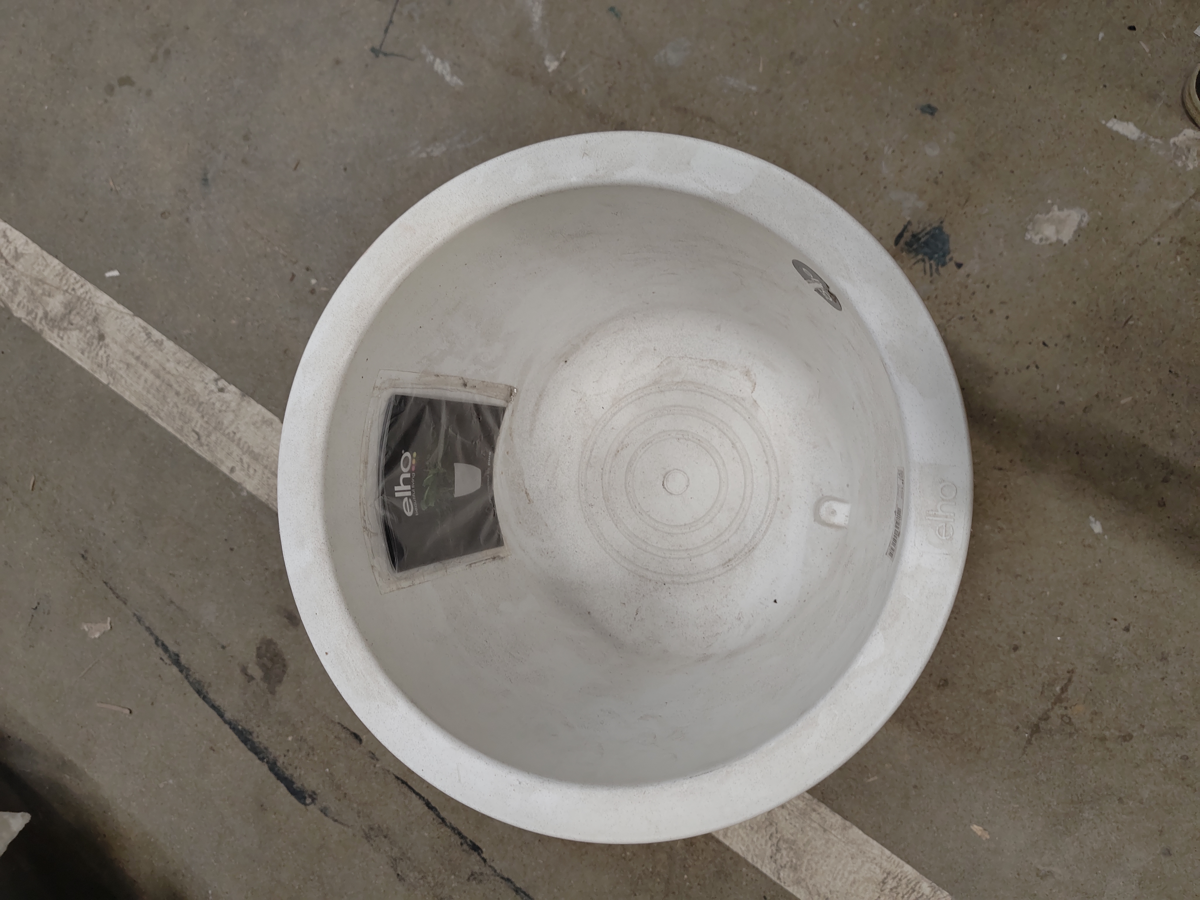 Pot ELHO ROND D35xH65 cm blanc