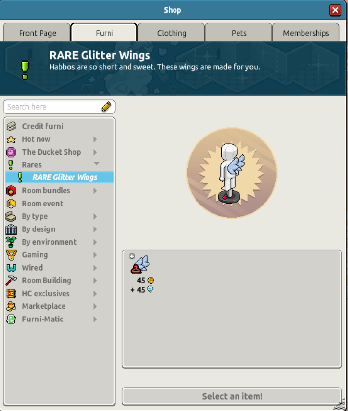 (Rare Glitter Wings)