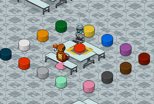 Press Emergency Button in Cafeteria