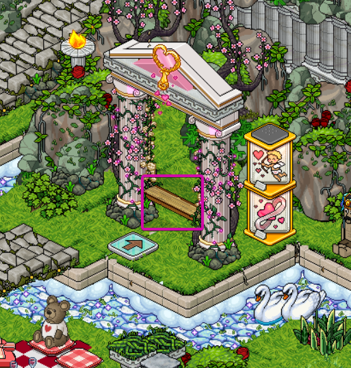 Sit on the swing to teleport