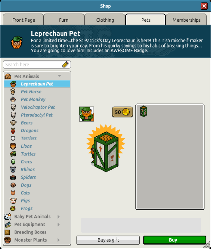 Leprechaun Pet