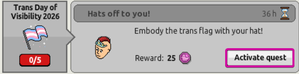 Trans Day of Visibility 2026 Quest