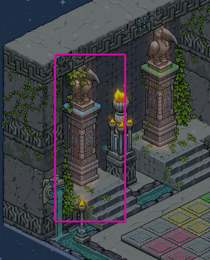 Walk towards the statue