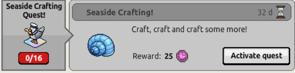 SeaSide Crafting Quest