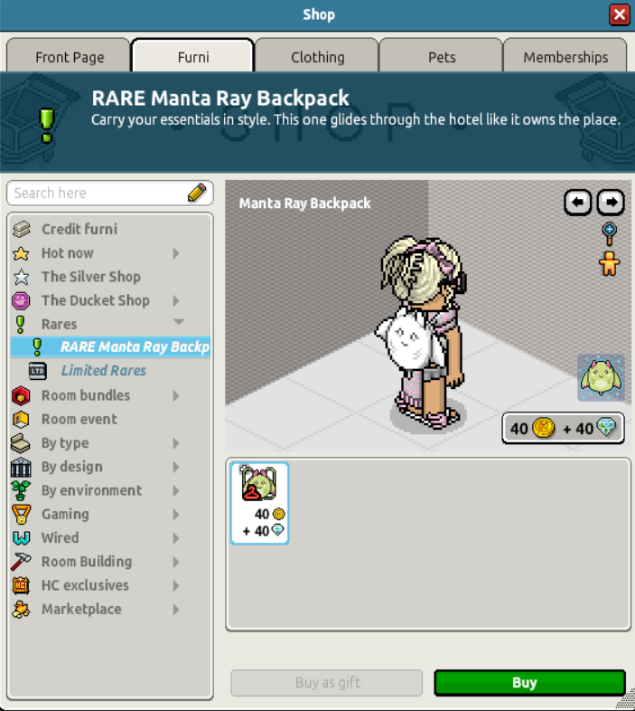RARE Manta Ray Backpack