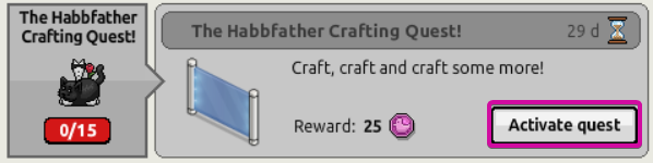 The HabbFather Crafting Quest