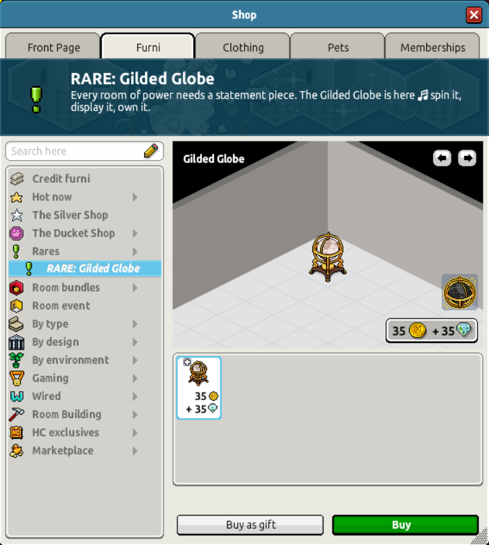 Glided Globe
