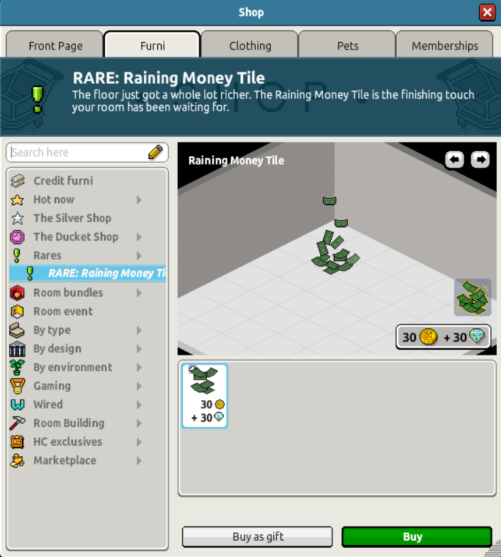 Raining Money Tile