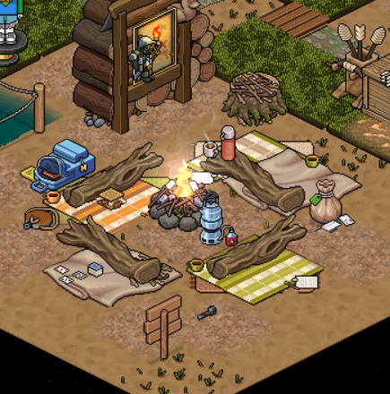 Sit around the campfire to begin!