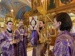 В канун Недели 5-й Великого поста Глава Нижнетагильской епархии совершил всенощное бдение в Нижнетагильском кафедральном соборе