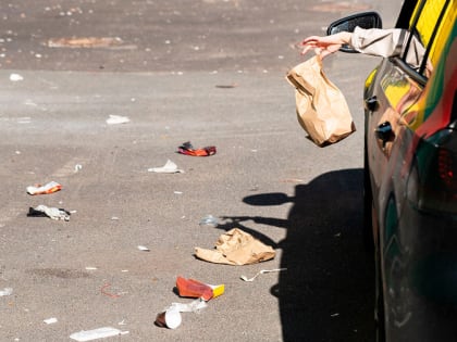 Вступил в силу закон о штрафе за выброс мусора из автомобиля