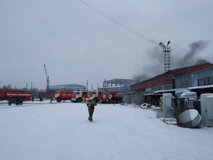 Пожарные справились с огнем на складе покрышек в Большом Истоке