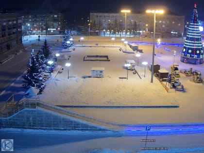 Главный новогодний городок Каменска опустел из-за мороза
