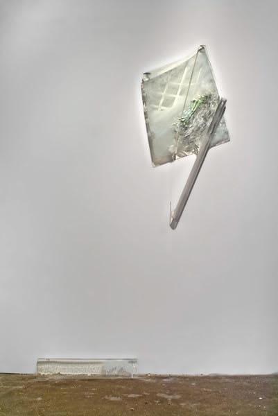 Real Soufflé/Playing the Loon II, 2009, glass, paint, borosilicate, string, 5'x4'