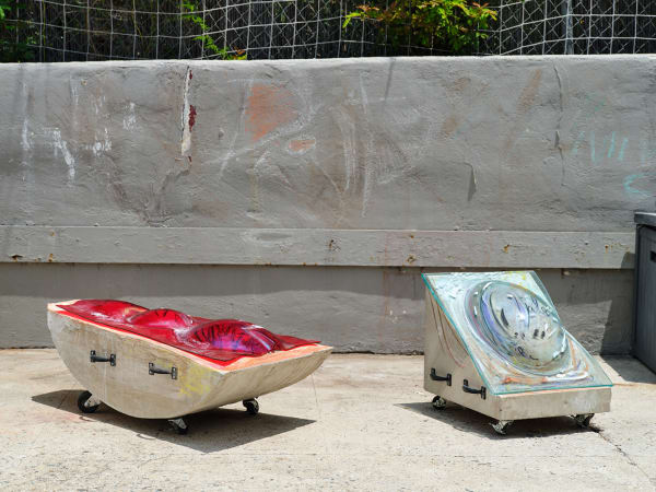 Dignity and a Living Wage and Ojala Piece Together on concrete