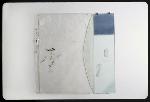 Glass and plastic Study IV, 2001, glass rubber and paint, 24"x24"