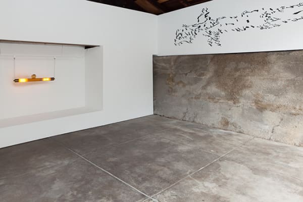Resurrection Piece installation at Sandy Gallery, 2018, with Ian Trout's work https://sites.google.com/site/iantroutart/paintings