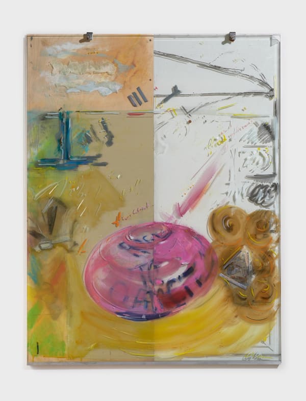 Right to Opacity ( for Glissant), 2025; paint chalk and marker on wood plastic and glass, wire, lead, paper and assemblage; 52x40x3 inches. Photography by Brica Wilcox. Framing thanks to Paradise Framing, LA.