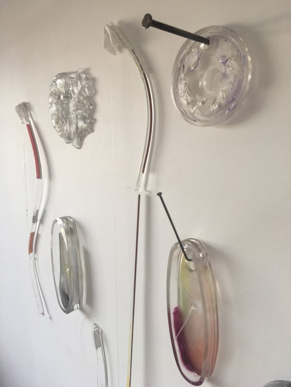 History of Light Pieces, 2018, glass, paint, metal mixed media, 10'x5'x5', AWHRHWAR Gallery, Highland Park, CA