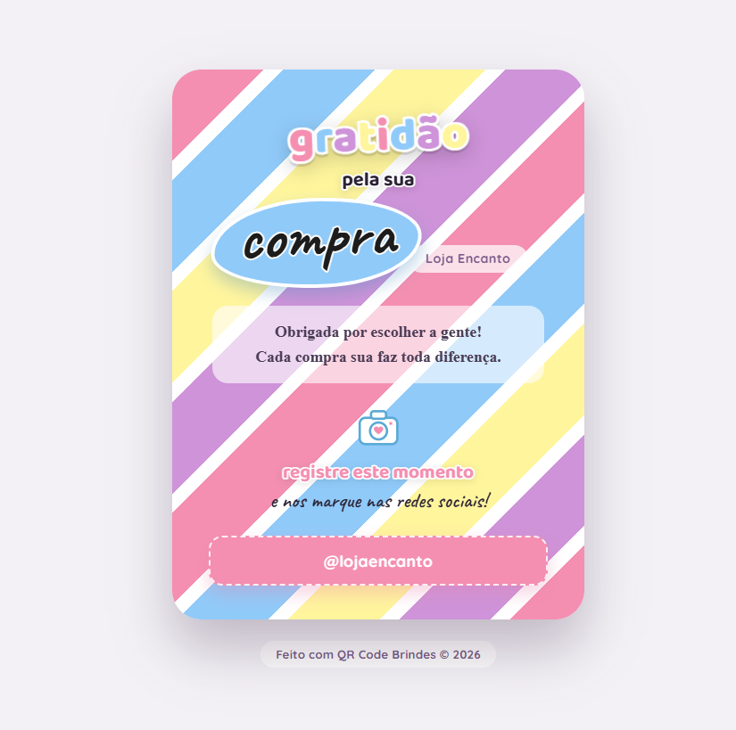 Gratidão pela Compra