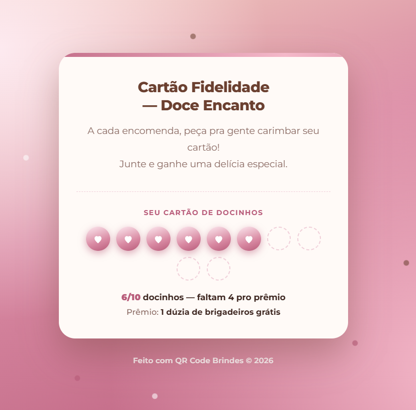 Cartão Fidelidade Confeitaria