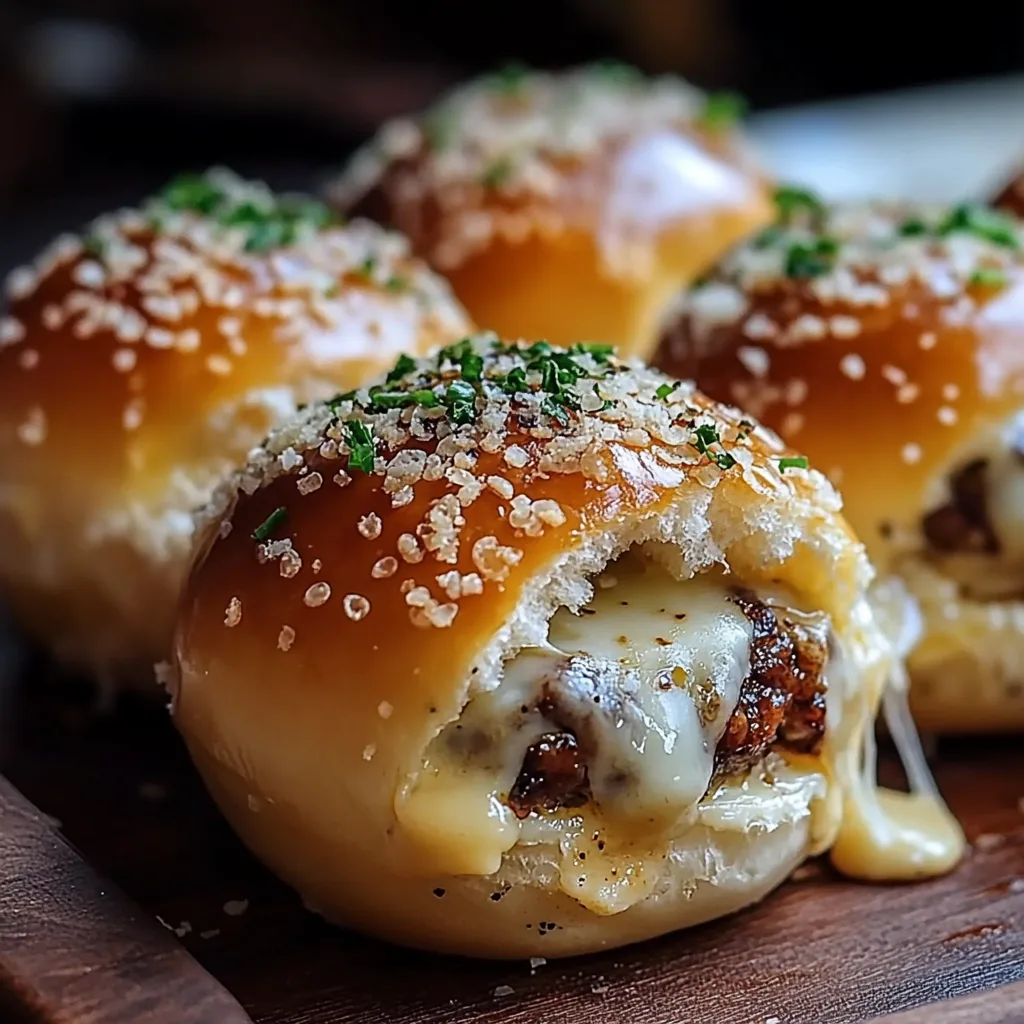 Irresistible Garlic Parmesan Cheeseburger Bombs